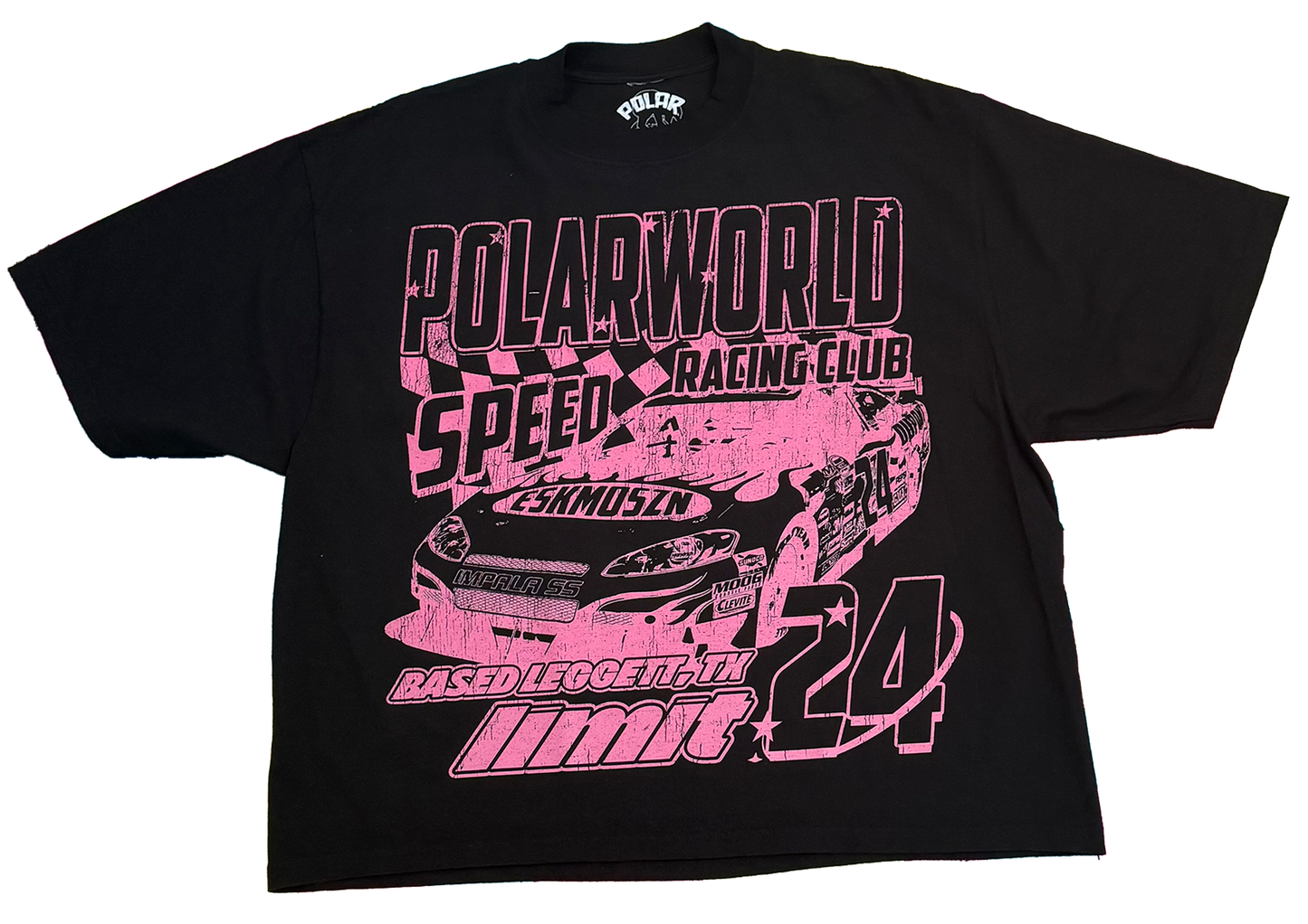 " PNK PLR RACE CLUB COLLECTION " Black Tee